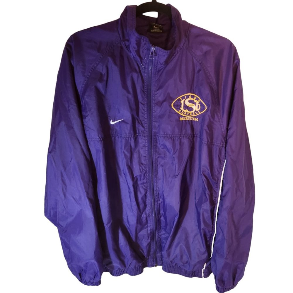 Nike LSU Tigers Football Recruiting Windbreaker Jacket Men’s L Purple Full Zip - Picture 3 of 10